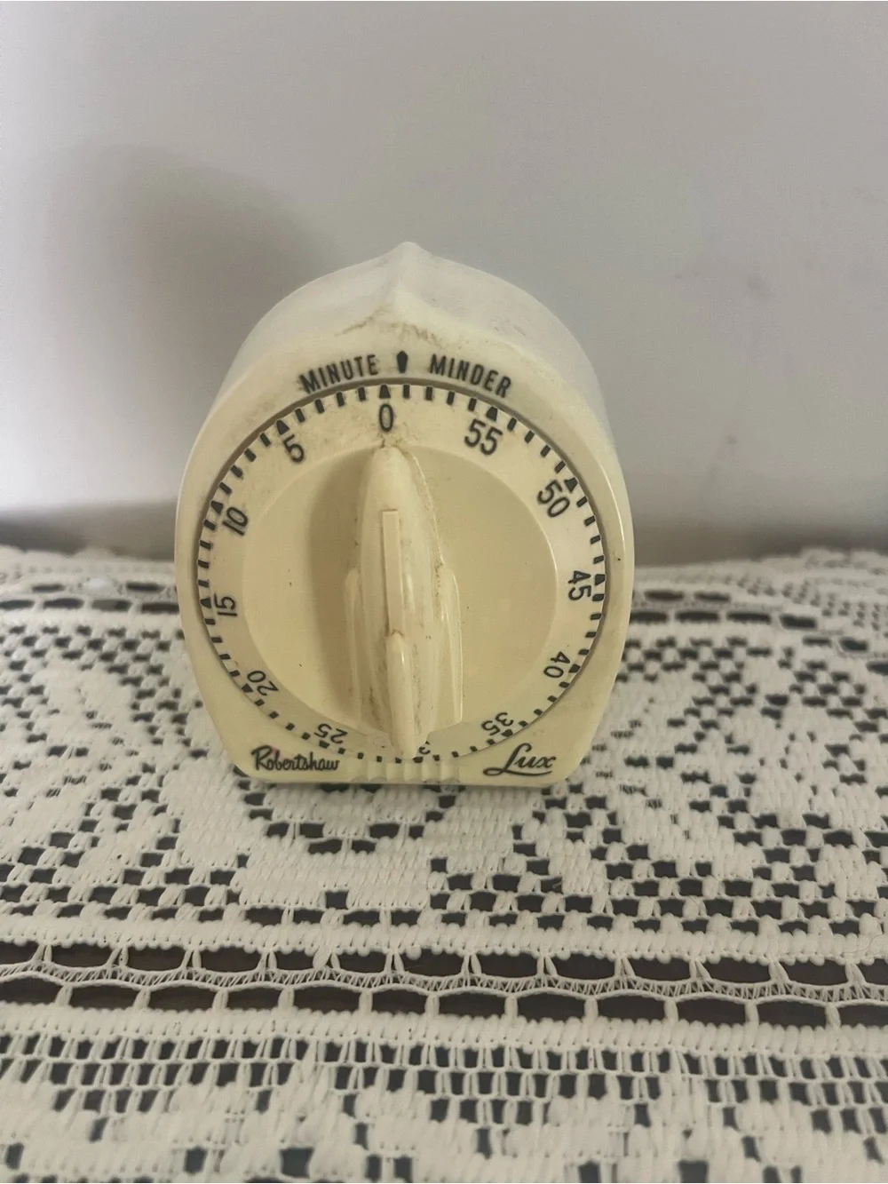 Vintage Lux Robertshaw Kitchen Timer: 1960s Atomic Rocket Knob working